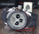 Copy Omega Seamaster Watch Grey Chronograph Rubber Band For Man